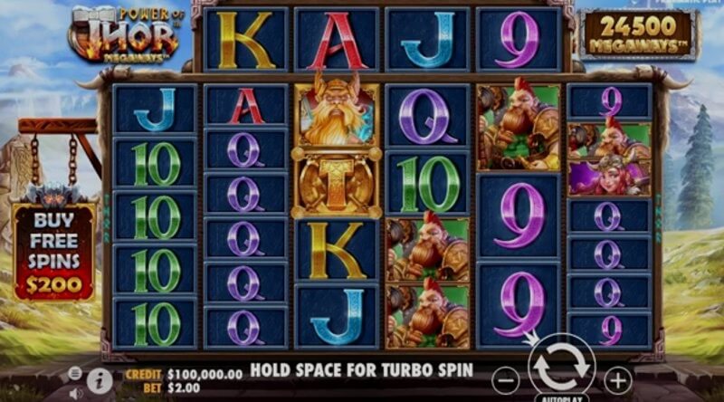 Slot de vídeo Power Of Thor Megaways: rolos e símbolos em jogo Slot de vídeo Power Of Thor Megaways: rolos e símbolos em jogo