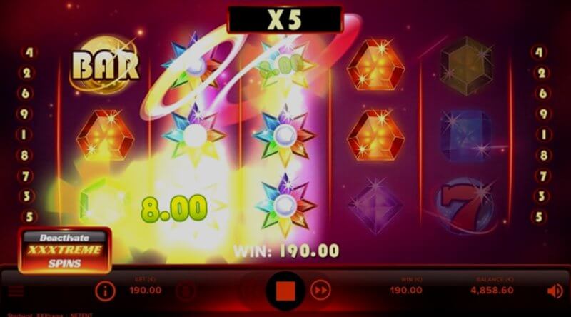 Starburst Xxxtreme video slot: rolos e símbolos em jogo Starburst Xxxtreme video slot: rolos e símbolos em jogo