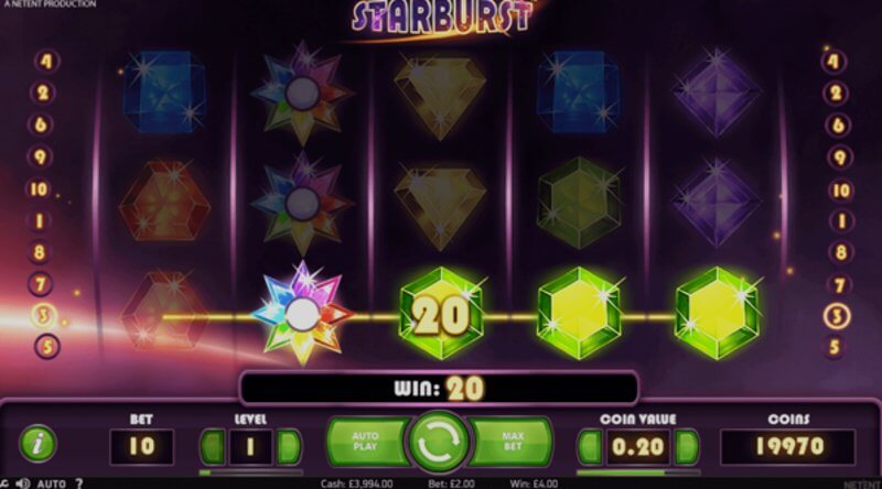 Slot Starburst: funcionalidade de bónus em ação Slot Starburst: funcionalidade de bónus em ação