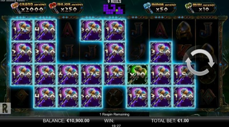 Video slot Thor Infinity Reels: funcionalidade de bónus em ação Video slot Thor Infinity Reels: funcionalidade de bónus em ação