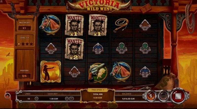 Slot de vídeo Victoria Wild West: ecrã de vitória Slot de vídeo Victoria Wild West: ecrã de vitória