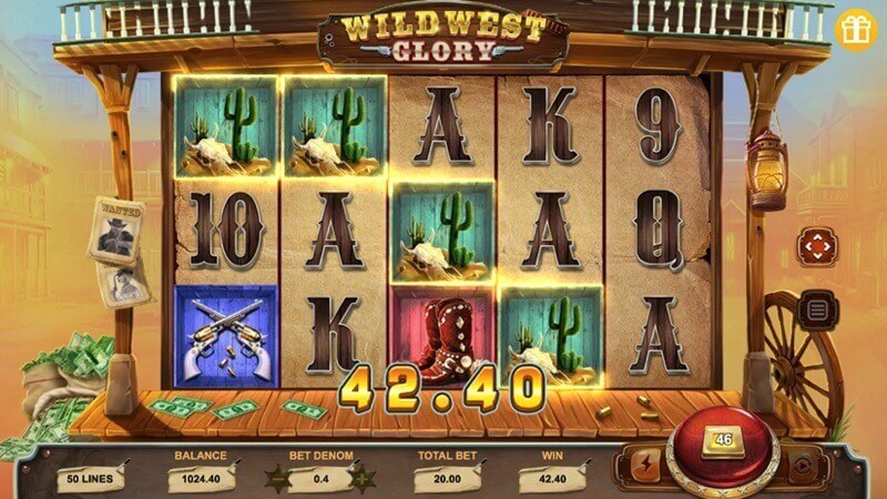 Slot de vídeo Wild West Glory: ronda de giros grátis Slot de vídeo Wild West Glory: ronda de giros grátis
