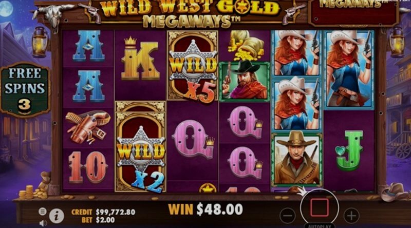 Slot de vídeo Wild West Gold Megaways: rolos e símbolos em jogo Slot de vídeo Wild West Gold Megaways: rolos e símbolos em jogo